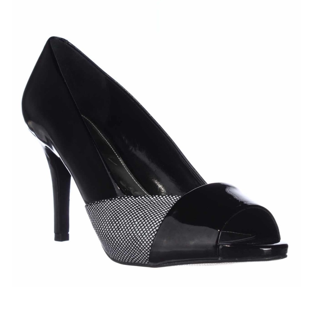 Alfani Peep-Toe Pumps Patent Leather